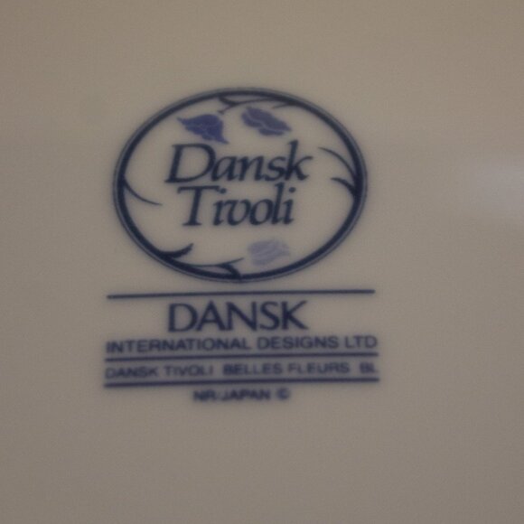 Vintage Dansk Tivoli Belles Fleurs Blue Pattern Set of 2 - Picture 3 of 7